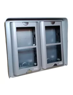 Boîtier Urmet 1145//324 avec visière, 2 rangées, 4 modules verticaux, clavier synthétisé